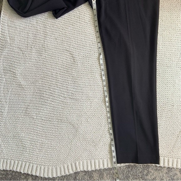 Talbots Black Women's Dress Flat Front Trousers Straight Leg Pants Size 14 - Picture 12 of 13